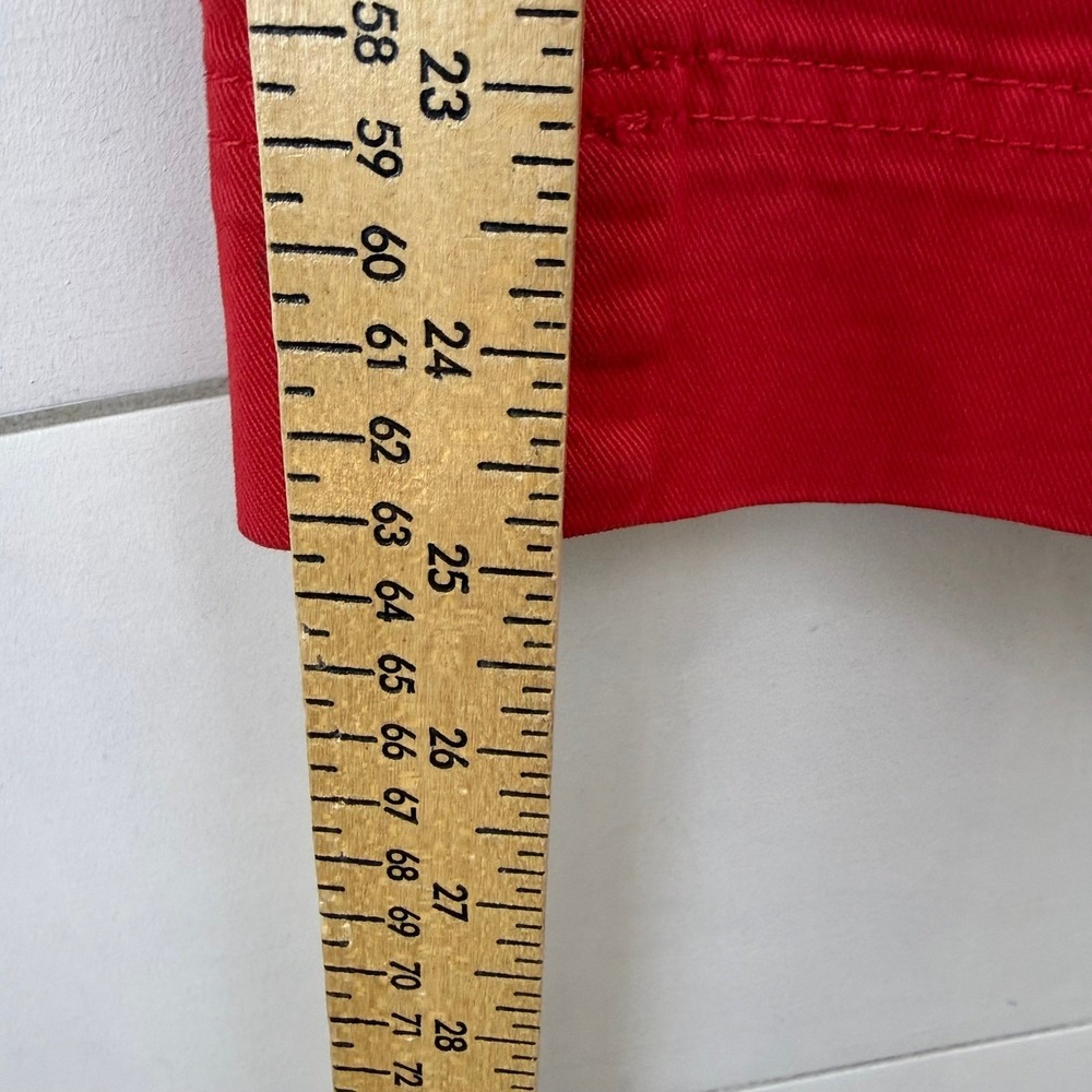 Marine Layer BRIDGET Red Wide‎ Leg Cropped Pants High Waisted WOMEN 4 - Picture 9 of 11